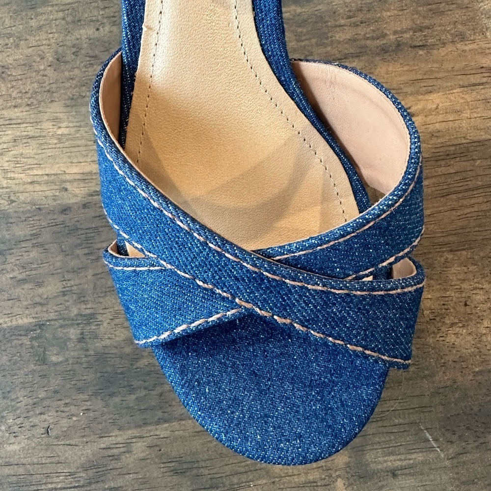 Schutz Keefa Casual Denim Sandal - Picture 6 of 9